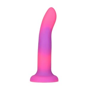 Buy Addiction Glow in the Dark Rave Dil 8  Inch    Pink Purple  long and 1.40 thick dildo made by BMS.