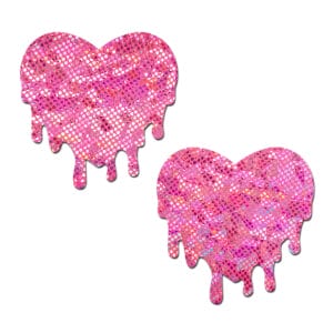 Wear Pastease Melted Hearts - Pink nipple covers.