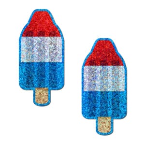 Wear Pastease Astropops Red/White/Blue nipple covers.
