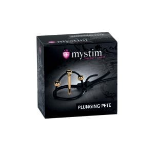 Mystim Plunging Pete - Corona Strap w/ Urethral Sound electro stimulators are sometimes on sale at herVibrators.com for couples and solo-play when you sign up for an account and access member's only savings.
