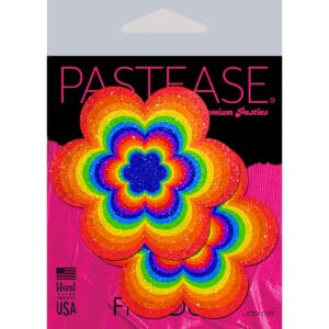 Wear Pastease Flowers - Rainbow nipple covers.