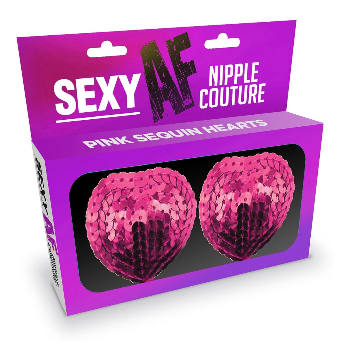 Wear Sexy AF Nipple Couture - Pink Sequin Hearts nipple covers.