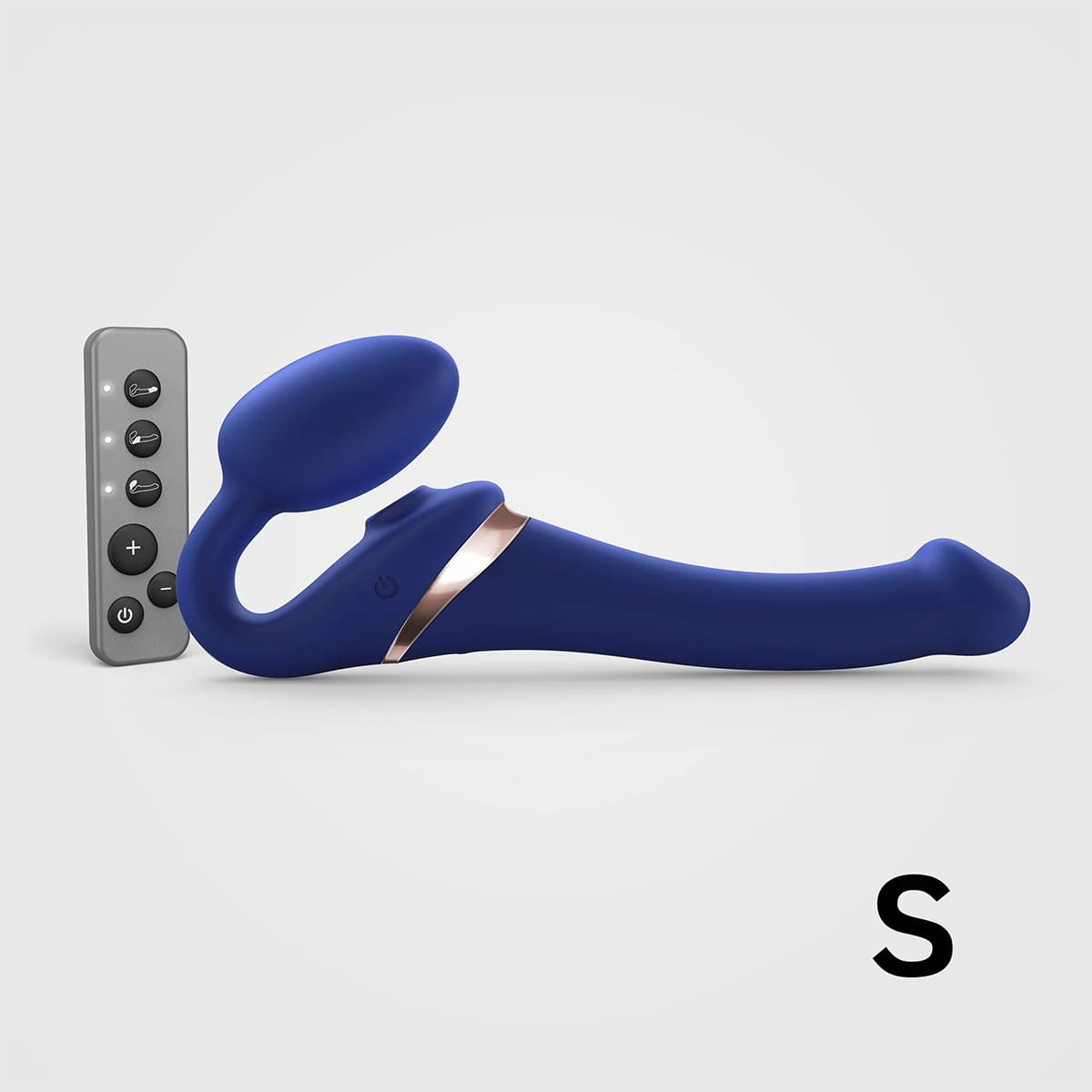 Buy a StrapOnMe MultiOrgasm Small Bendable StrapOn  Blue vibrator.