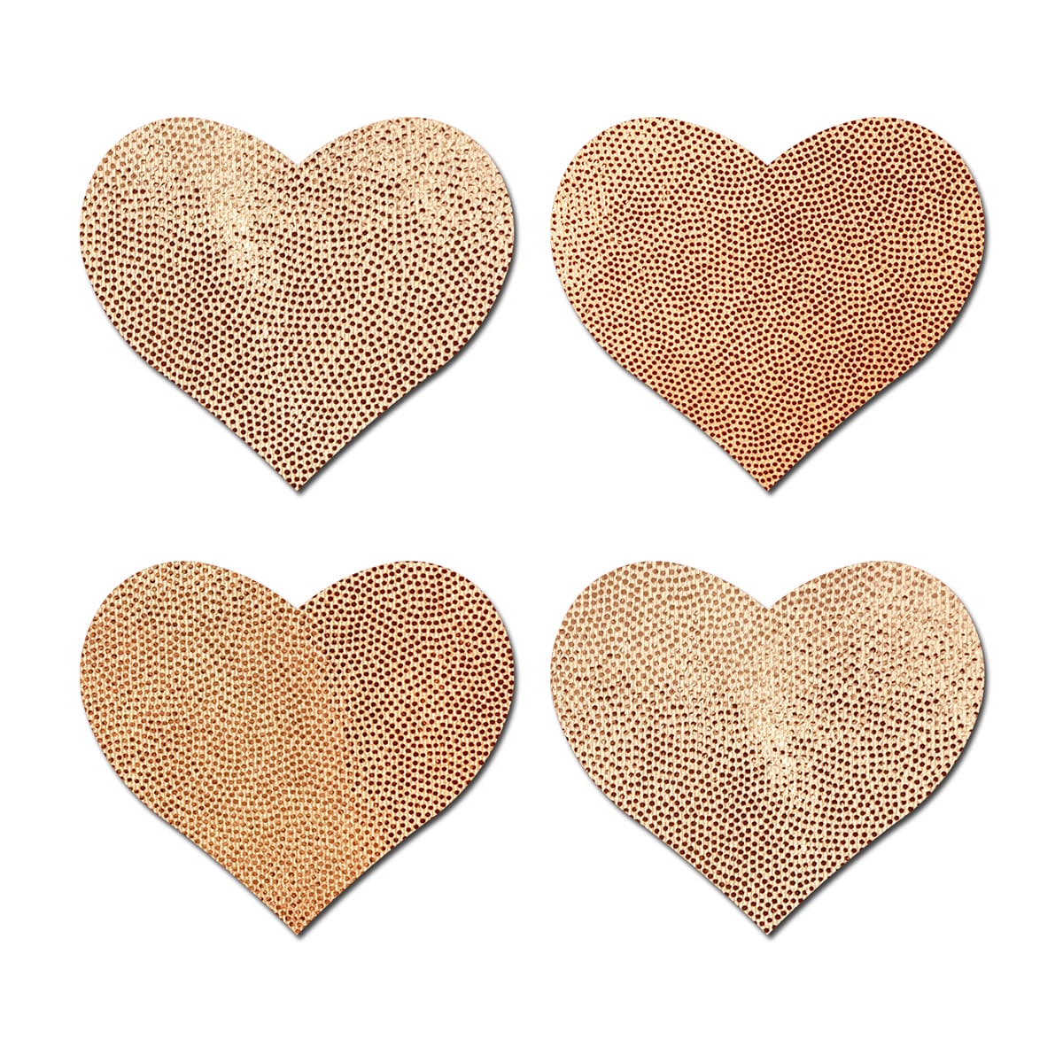 Wear Pastease Petite Hearts 4pc - Rose Gold nipple covers.