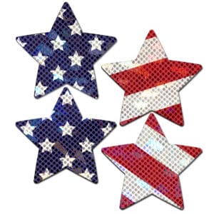 Pastease Petite Patriot Stars 4pc pasties for sale and in stock.