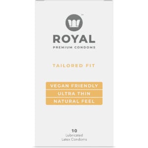 Buy Royal Intimacy Tailored Fit Vegan Condoms 10pk for her, or him.