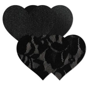 Nippies Basics Black Hearts - Size B pasties for sale and in stock.