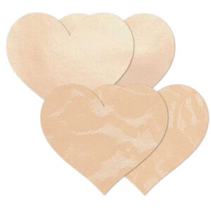 Nippies Basics Cream Hearts - Size B pasties for sale and in stock.