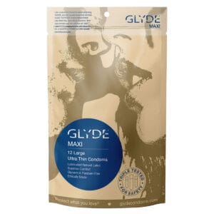 Buy Glyde Maxi Condoms 12pk for her, or him.