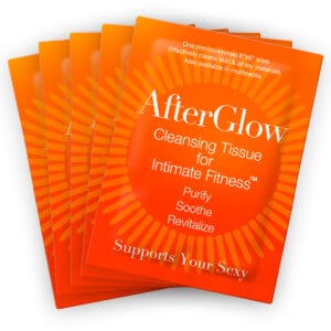 Buy Afterglow Cleansing Tissues for Intimate Fitness   Singles 50 bag intimate cleansing care for her.