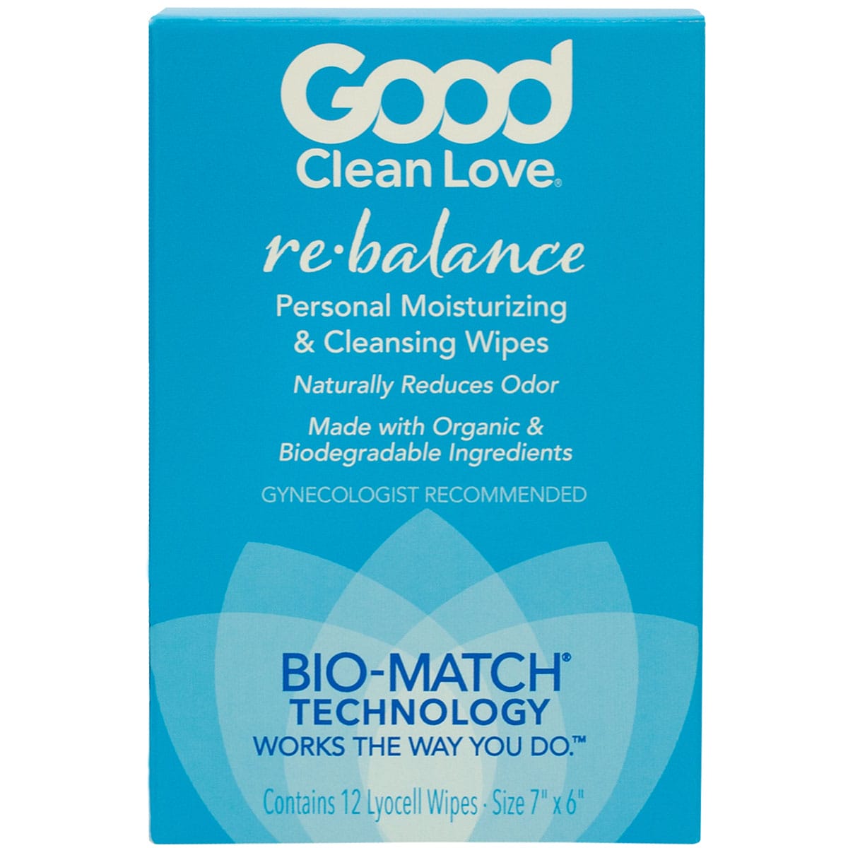 Buy Good Clean Love Rebalance Cleansing Wipes 12 ct. intimate cleansing care for her.