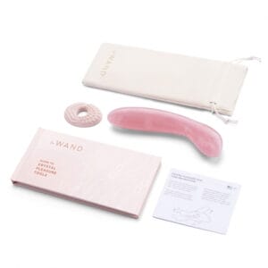 Buy Le Wand Crystal G Wand   Rose Quartz 7.00 long and 1.32 in thick dildo made by Le Wand.