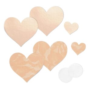 Nippies Basics Cream Hearts - Size B pasties for sale and in stock.