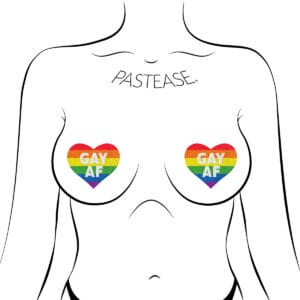 Pastease Gay AF Hearts pasties for sale and in stock.